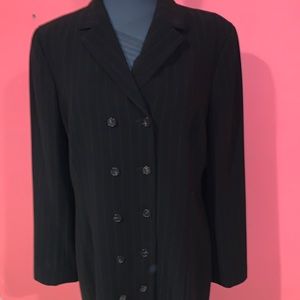 Ann Taylor double breasted pinstripe dress 16